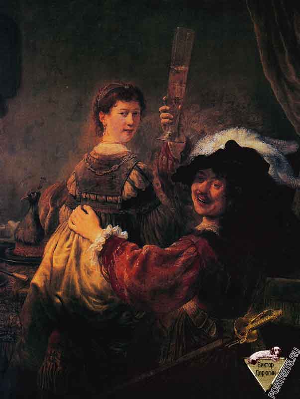 Реалистическая живопись Голландии кратко. Примеры с описанием
 Рембрандт Автопортрет с Саскией на Коленях