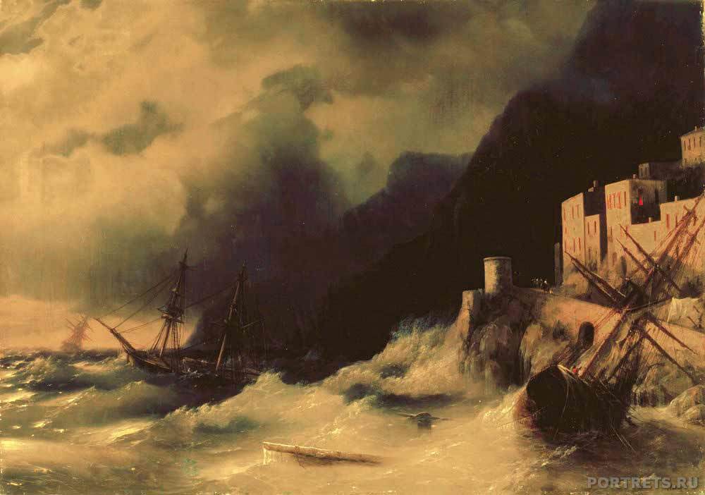 Айвазовский. Буря на море. 1850