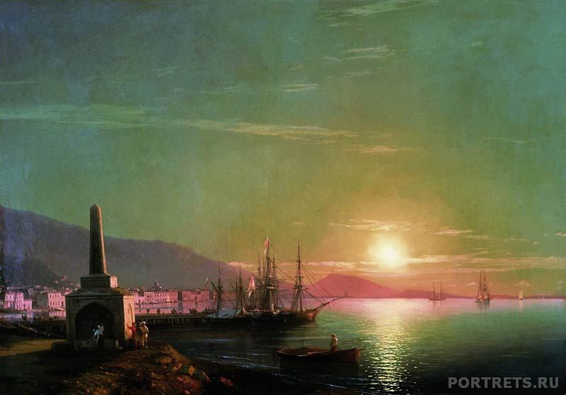 Айвазовский. Восход солнца в Феодосии. 1855