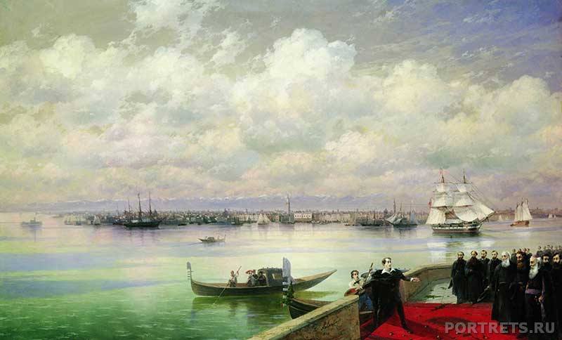 Картины на заказ. Посещение Байроном мхитаристов на острове св. Лазаря в Венеции 1899