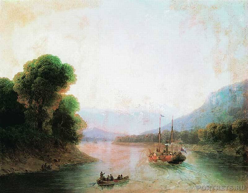 Река Риони. Грузия 1870