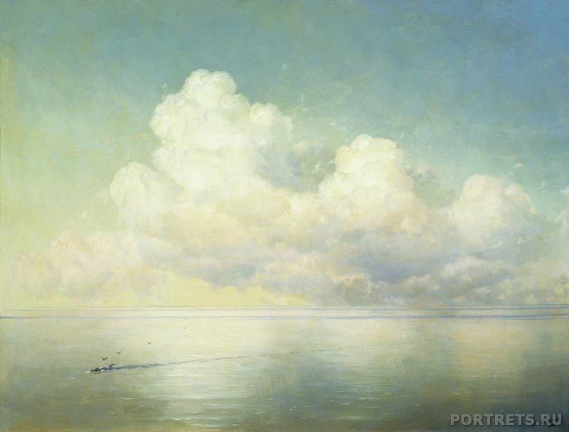Картины на заказ. Облака над морем. Штиль 1889