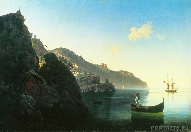 Картины на заказ. Побережье в Амальфи. 1841