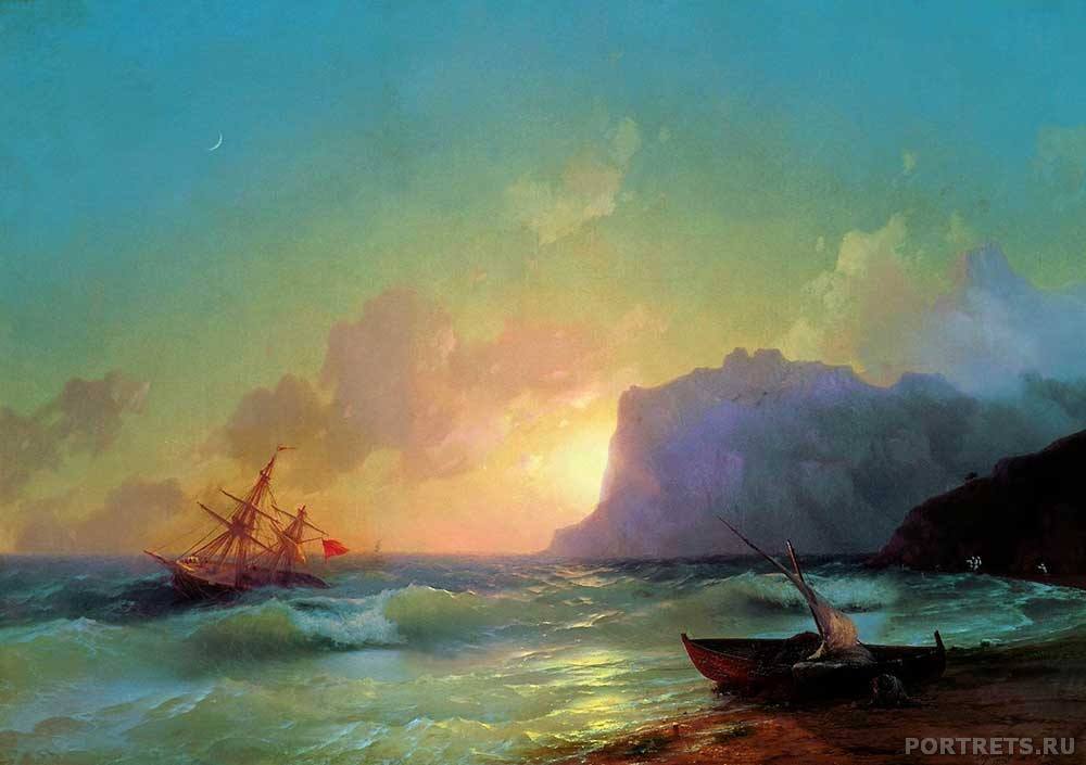 Айвазовский.  Море. Коктебель. 1853