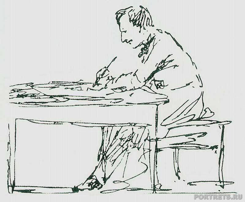 Айвазовский. Автопортрет. За письменным столом. 1880