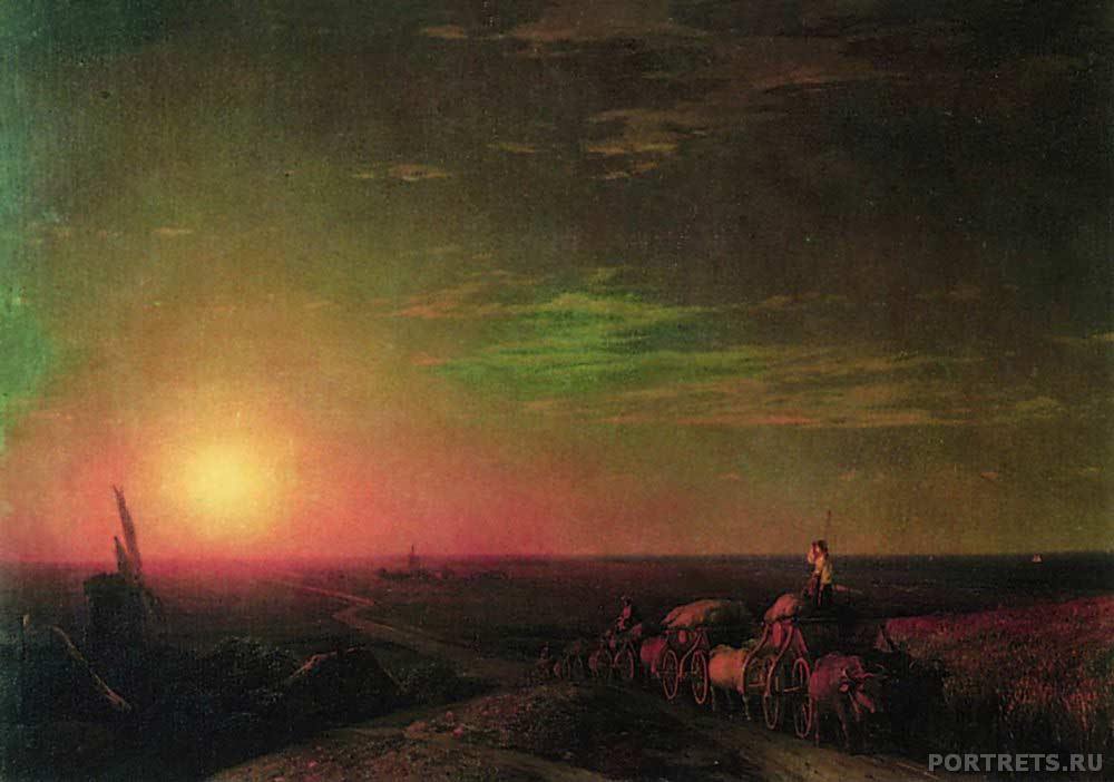 Картина Айвазовского Обоз чумаков