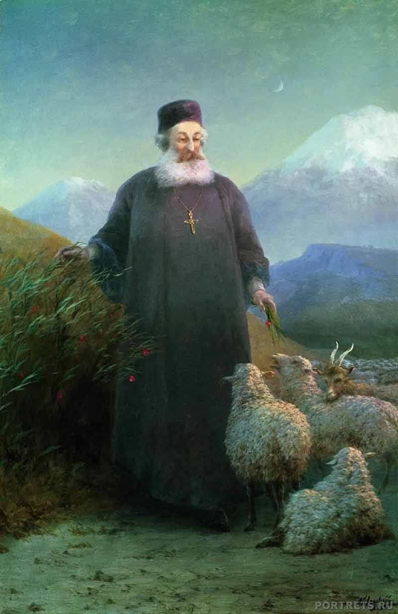 Католикос Хримян Айрик в окрестностях Эчмиадзина. 1895