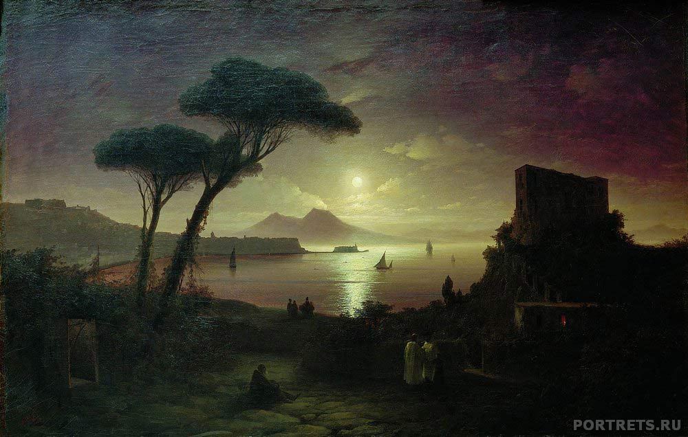 Неаполитанский залив в лунную ночь. 1842