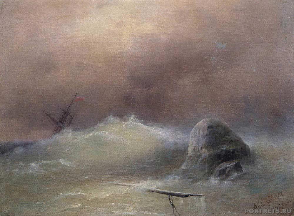 Айвазовский. Бурное море. 1887