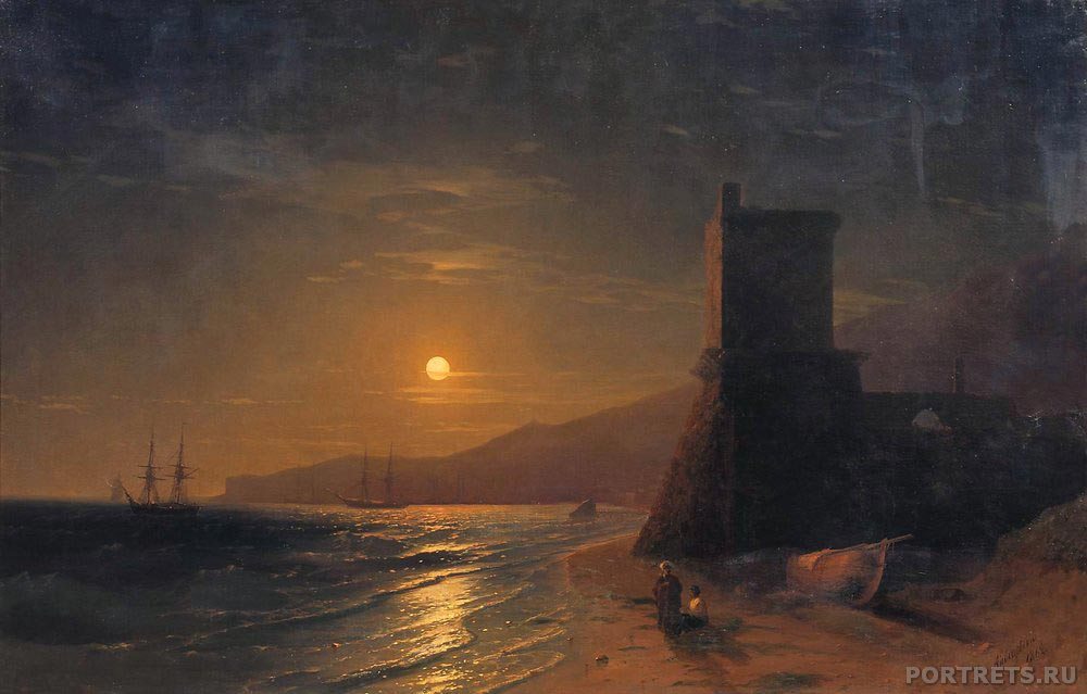 Картина Айвазовского. Лунная ночь