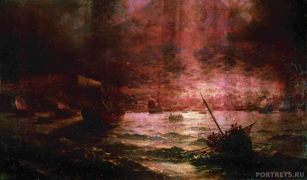 Гибель Помпеи. Картина Айвазовского