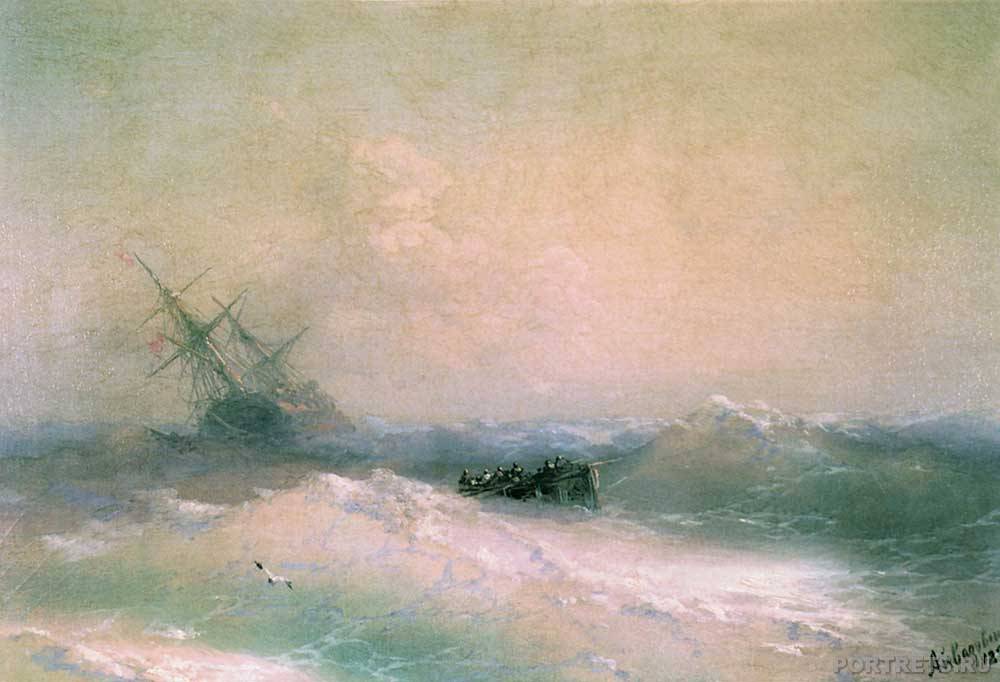 Айвазовский. «Буря на море» 1893