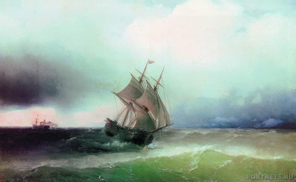 Айвазовский Приближение бури 1877