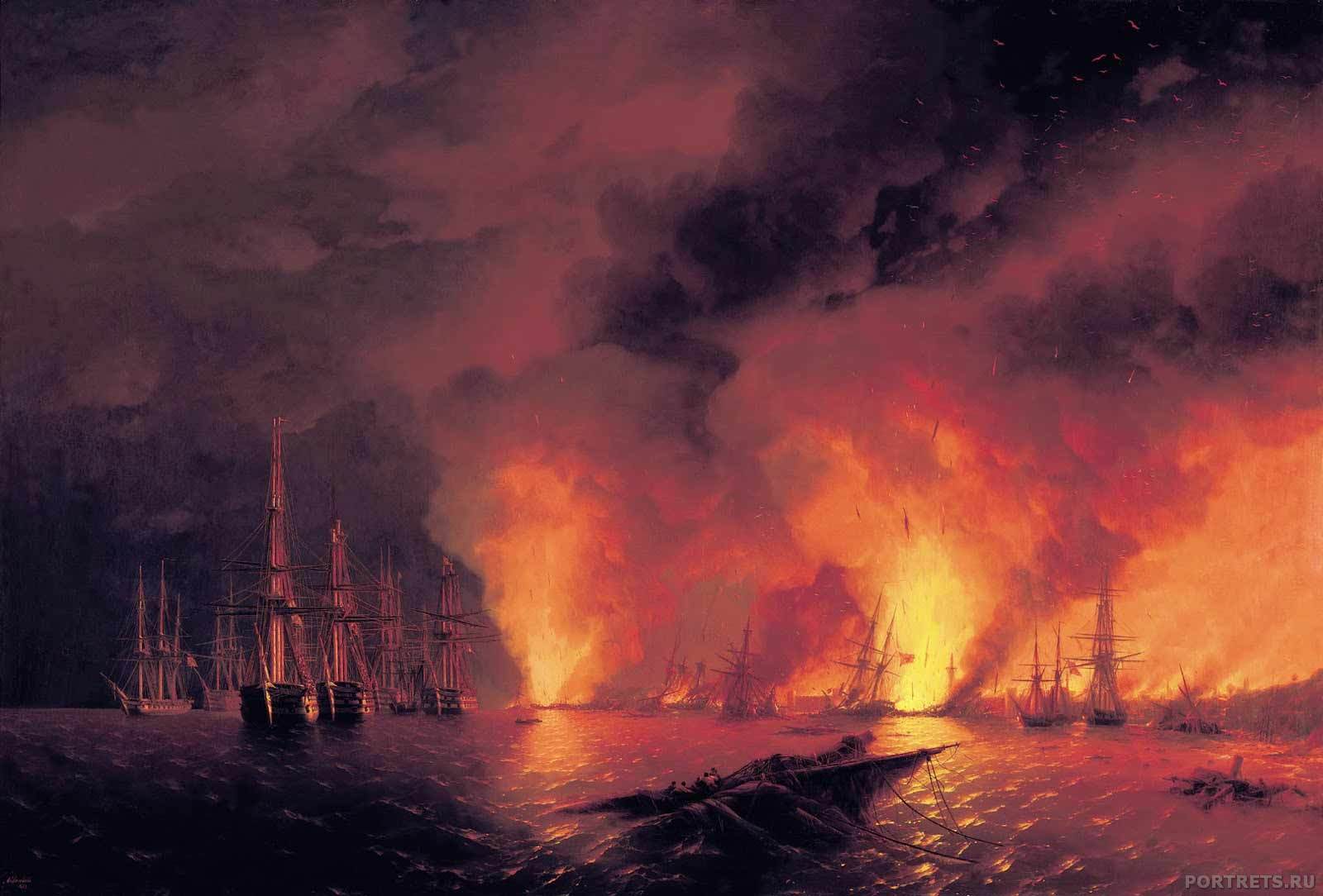 Синопский бой 18 ноября 1853 года (Ночь после боя). 1853