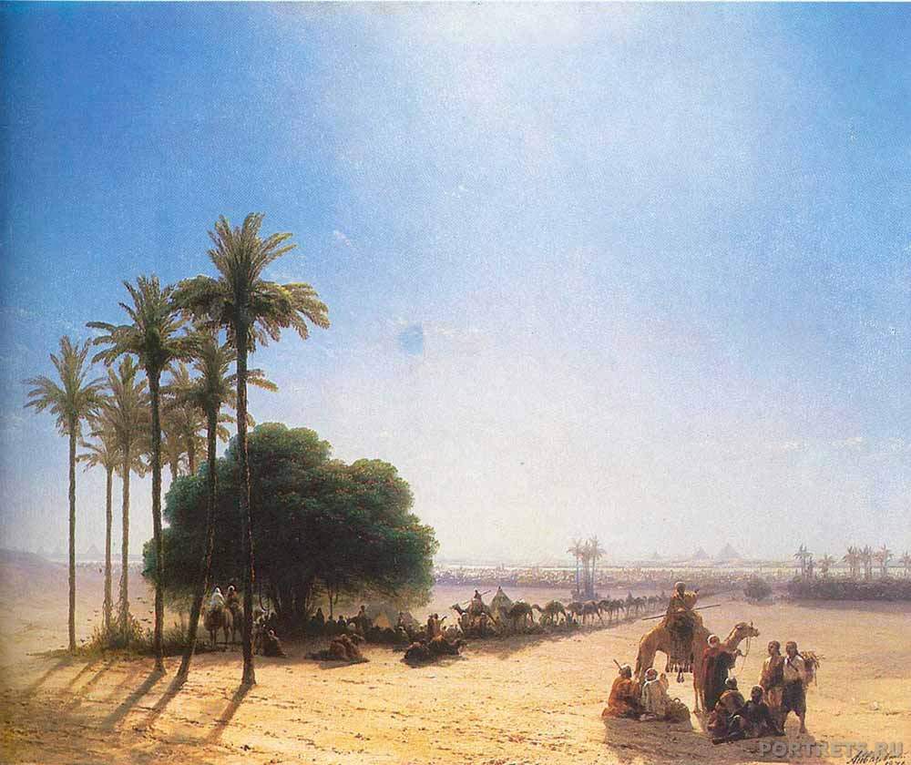 Айвазовский Караван в оазисе. Египет 1871
