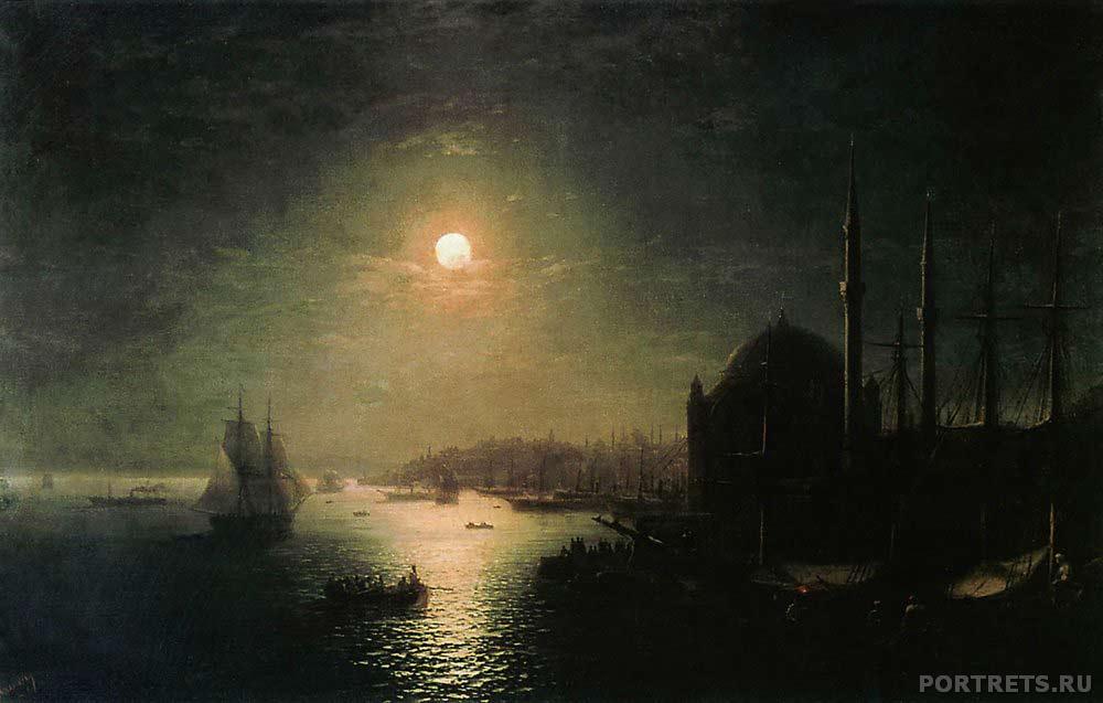 Айвазовский «Лунная ночь в Константинополе» 1884