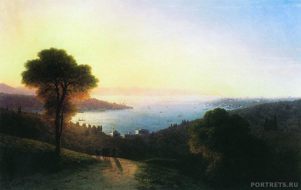Айвазовский. Вид Босфора. 1874