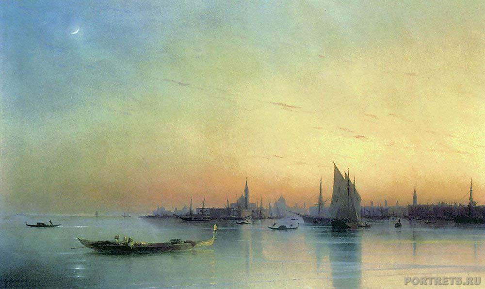 Айвазовский. Вид Венеции с лагуны при закате. 1873