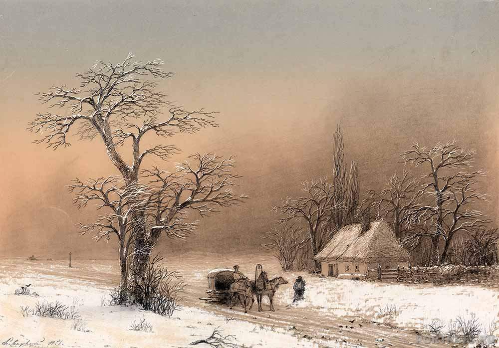 Айвазовский. Зимний пейзаж. 1856 год
