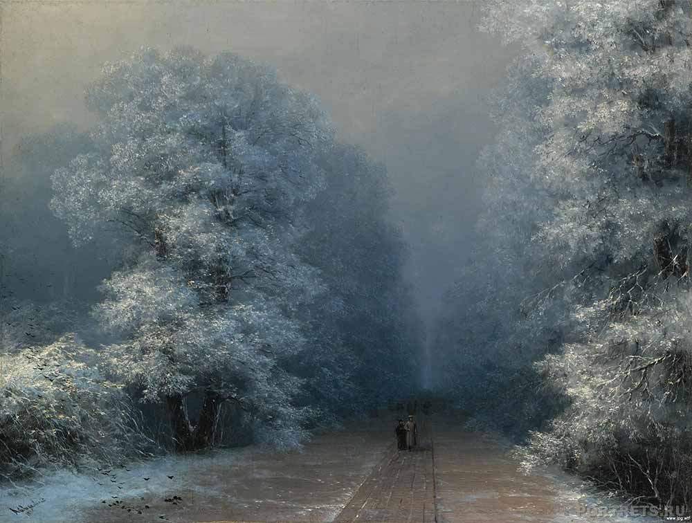 Айвазовский. Зимний пейзаж. 1876 год