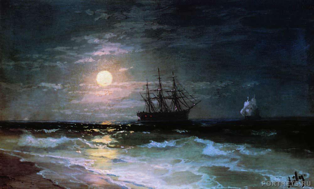 Картина Айвазовского «Лунная ночь»