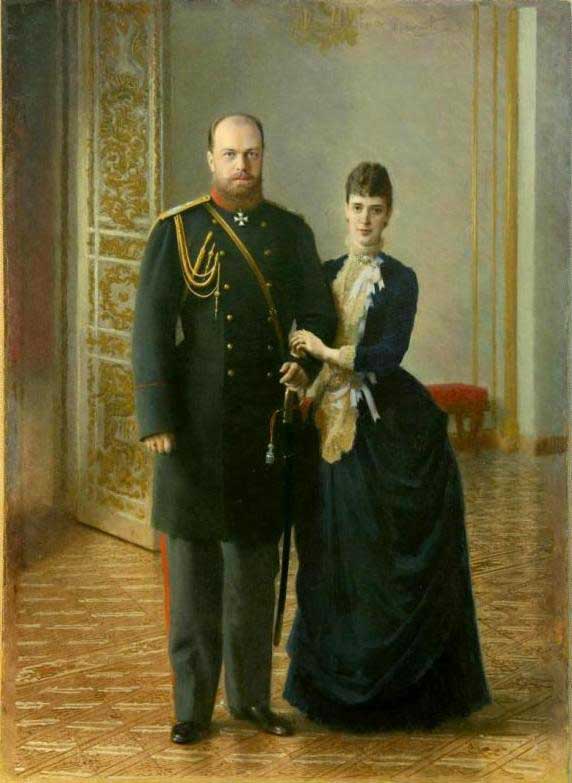 Портрет в образе по фото на холсте. Портрет Александра 3 и императрицы Марии Фёдоровны