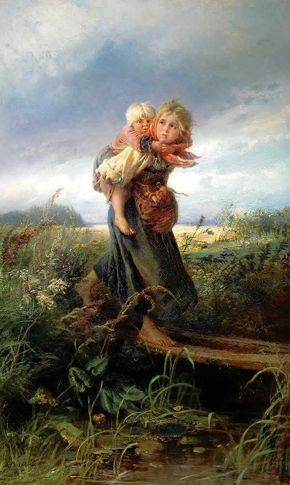 «Дети, бегущие от грозы» Маковский