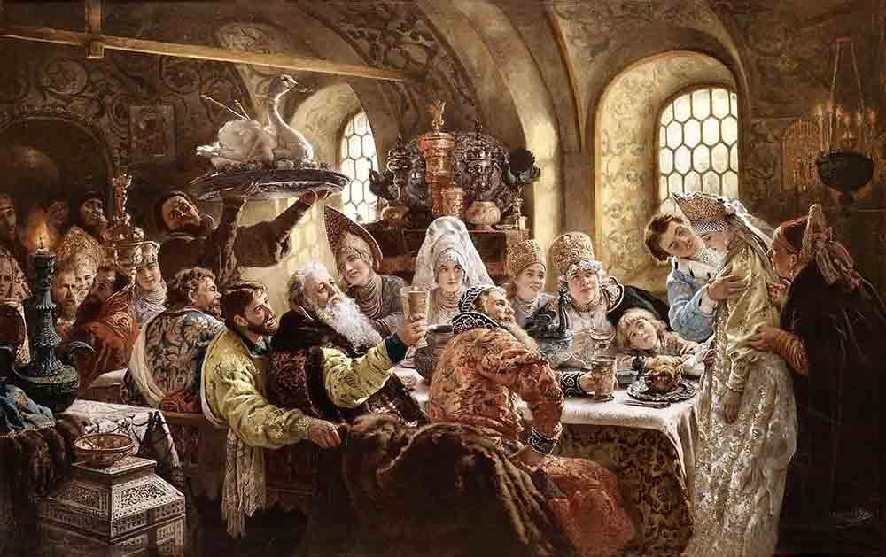 Свадебный пир в боярской семье 17 столетия