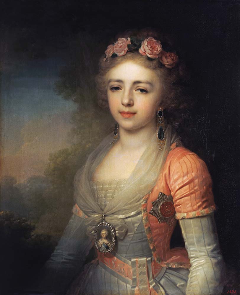 Портрет в образе по фото на холсте. Портрет великой княжны Александры Павловны, 1796