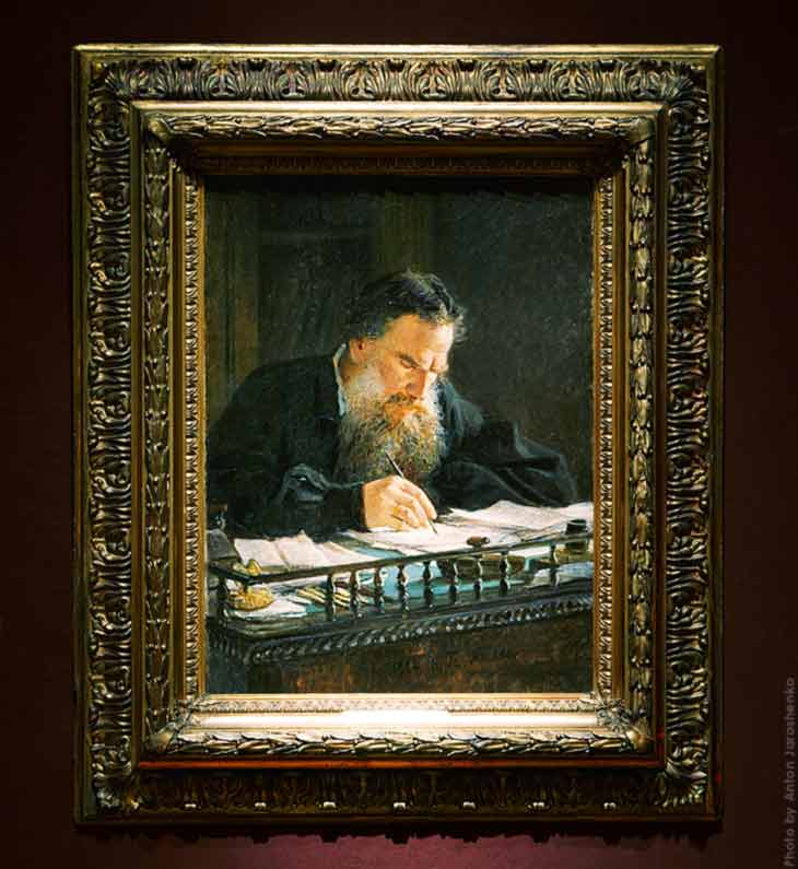 Портрет Льва Толстого в раме. Ге Николай Николаевич