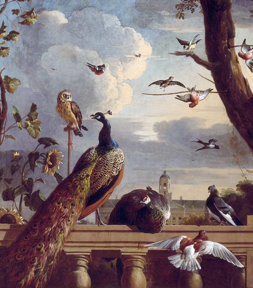 Красивая картина с птицами маслом
