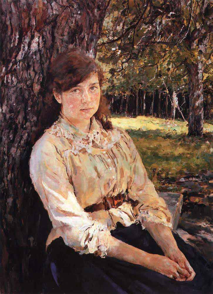 Третьяковская Галерея. Девушка, освещённая солнцем, картина Серова