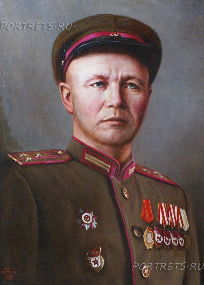 Живописный портрет военного 31 стрелковаой дивизии