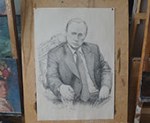рисунок Путина карандашом
