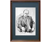 Графический портрет Владимира Путина 50x70см
