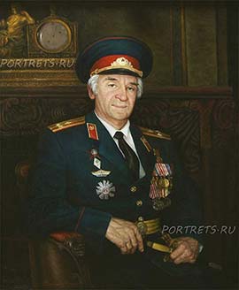Парадный поколенный портрет сидя. Ветеран Великой Отечественной Войны