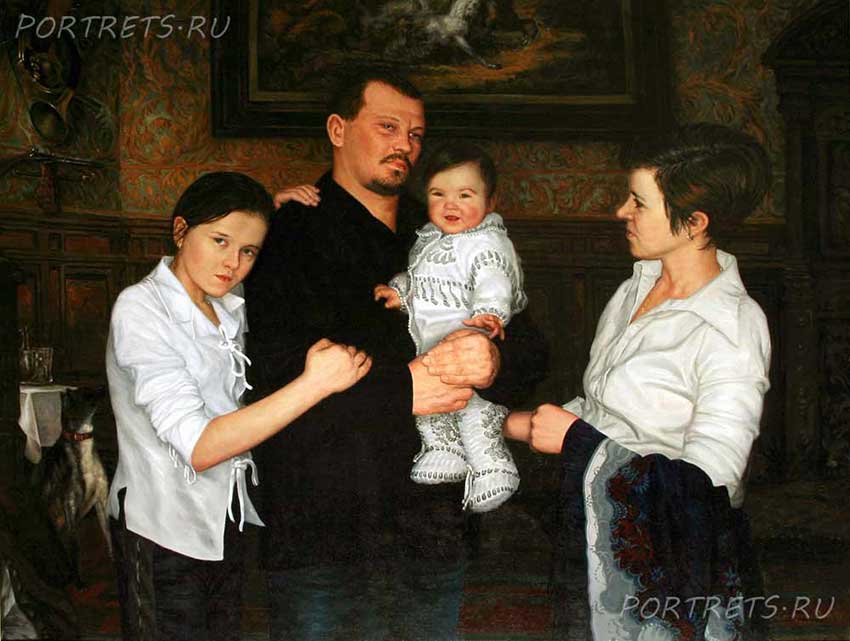 Семейный портрет в интерьере