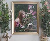 Портрет в оранжерее в саду