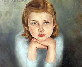 Катенька Юричева. Погрудный детский портрет