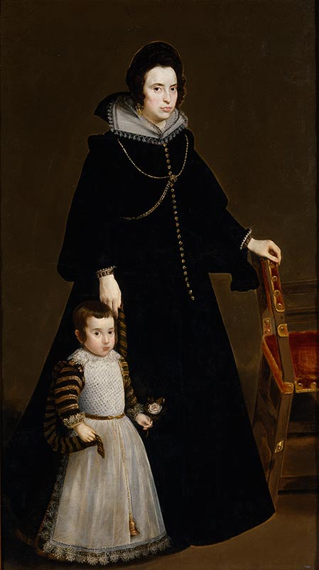 Донья Антония де Ипеньярриета-и-Гальдос и ее сын Дон Луис