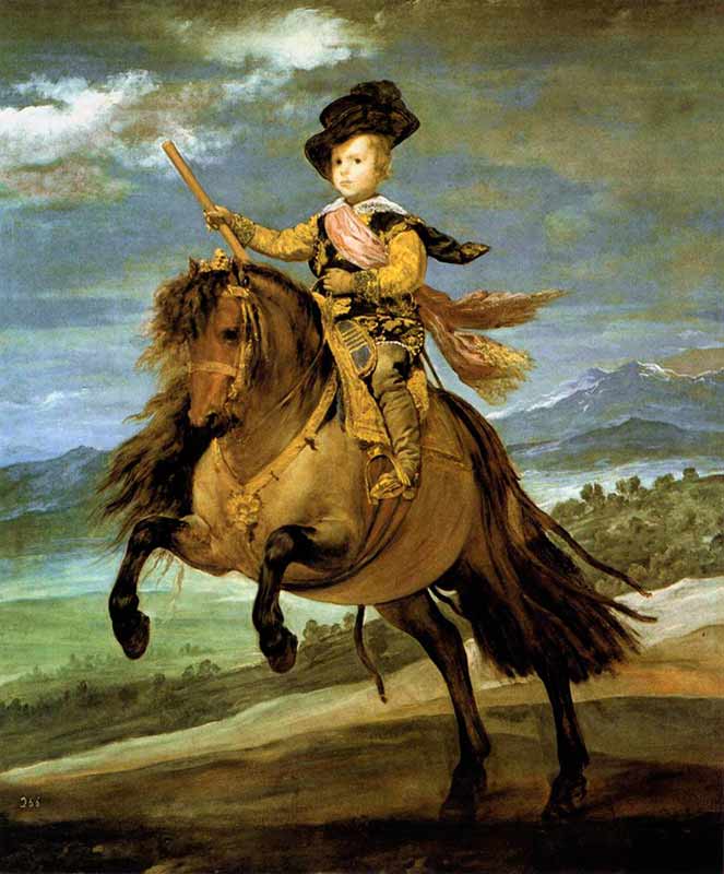 Картины лошадей. Конный портрет принца Бальтазара Чарльза