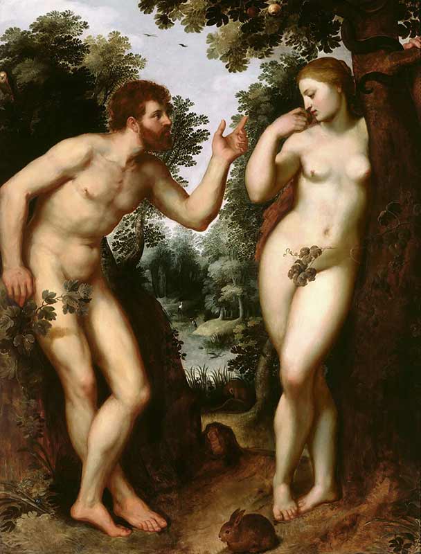 Картины «Ню» Адам и Ева картина