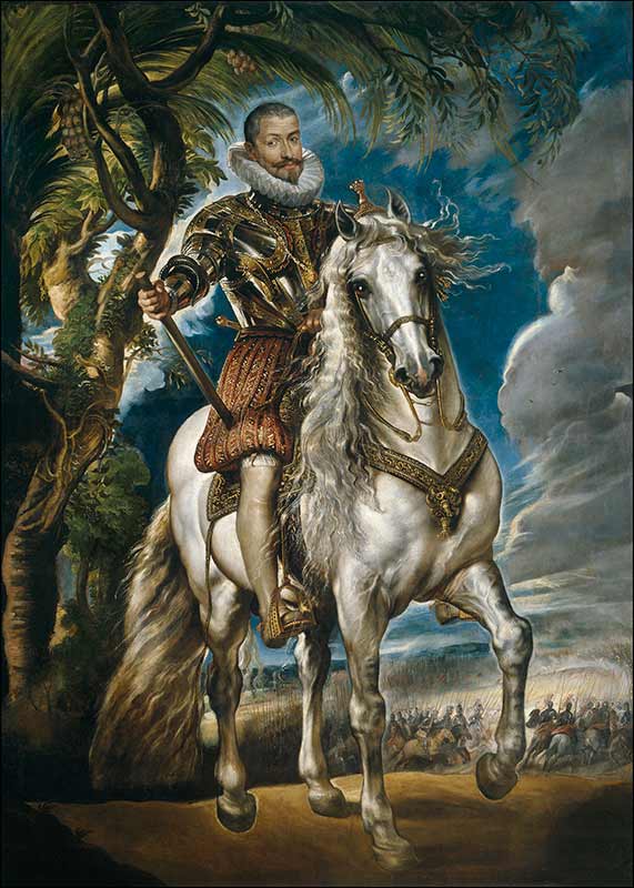 Картины лошадей. Конный портрет герцога Лерма, Рубенс