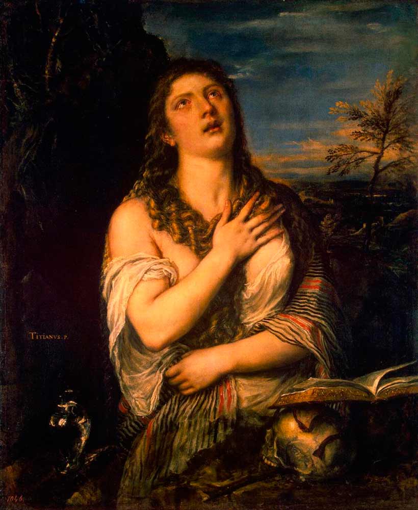 Женские портреты в живописи. Тициан «Кающаяся Мария Магдалина»