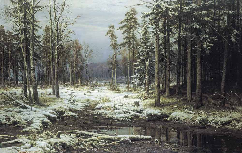 «Первый снег» картина Шишкина