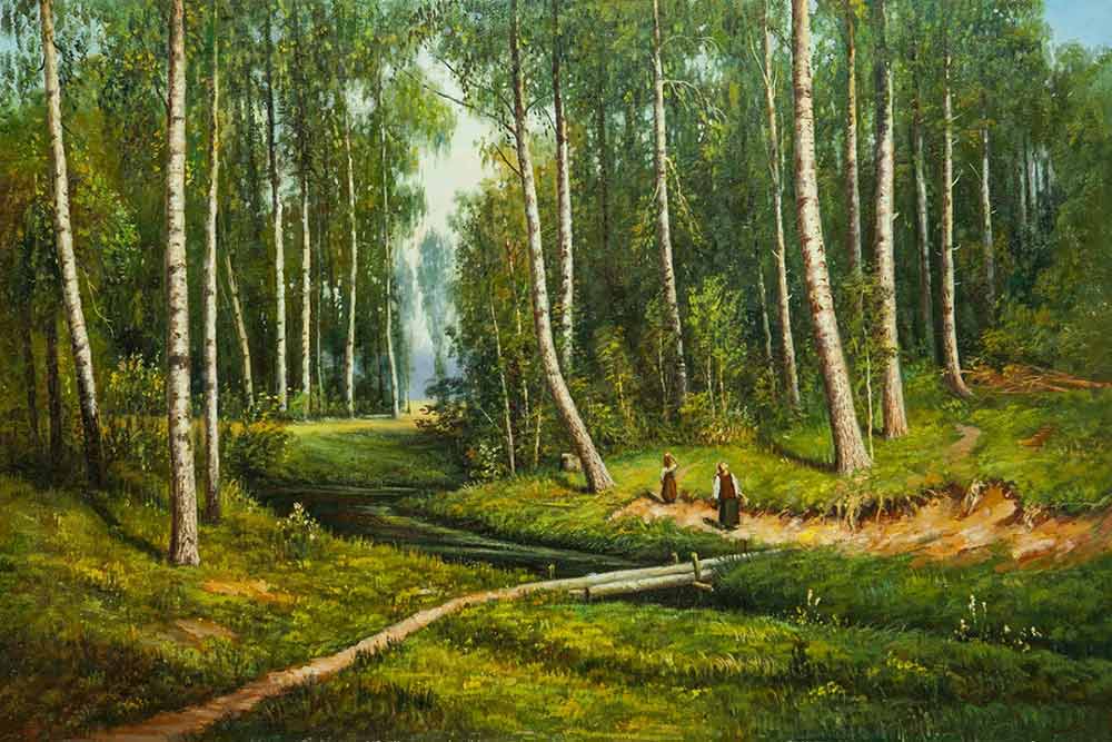 Шишкин Ручей в березовом лесу