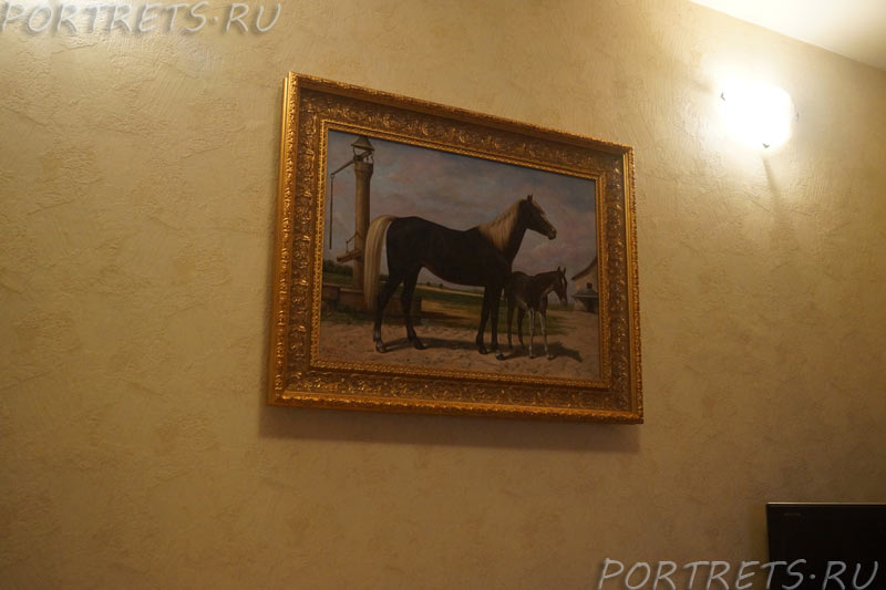 Венгерская деревенская лошадь с жеребенком