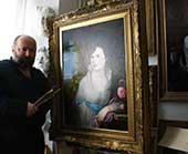 ЗАДАЧА: необходимо портрет, представленный заказчиком на ч/б фотографии вписать в портрет Марии Ивановны Лопухиной (1779—1803), созданный Боровиковским в 1797 году. 