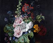 «Мальвы и другие цветы в вазе» 1710 г.