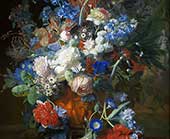 Ян ван Хейсум Натюрморты с цветами и фруктами №8